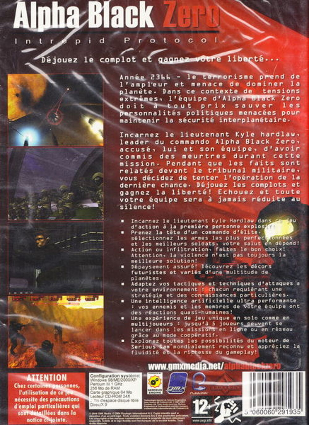 CD Jeu PC Alpha Black Zero intrepid protocol NEUF blister
Consoles et jeux vidos