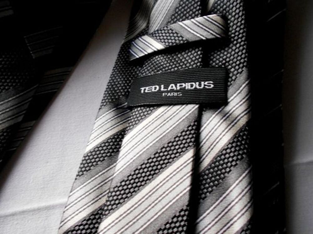 cravate de marque Ted Lapidus 100% soie (l'unit&eacute;) Vtements