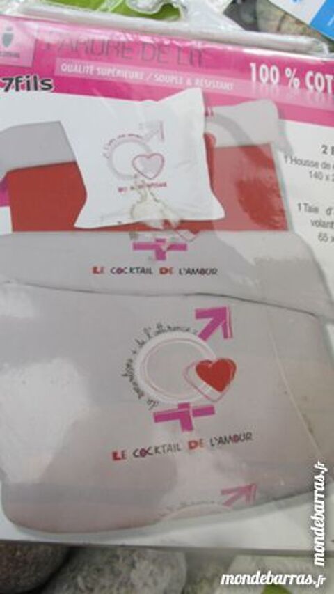 PARURE  LIT 100% COTON  �COCKTAIL DE L AMOUR� 140c 17 Saint-Genis-Laval (69)