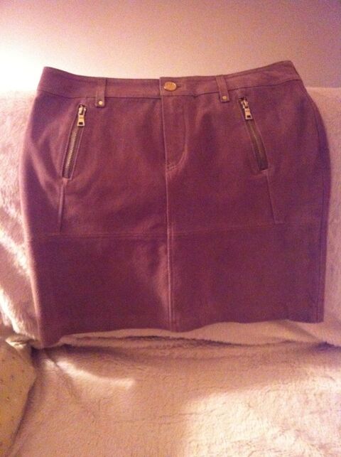 JUPE EN PEAU VERITABLE NATURELLE BEIGE 35 Boulogne-Billancourt (92)