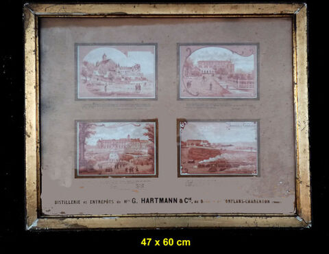 Distillerie HARTMANN  CHARENTON (94) : 4 lithos 185 Clamart (92)