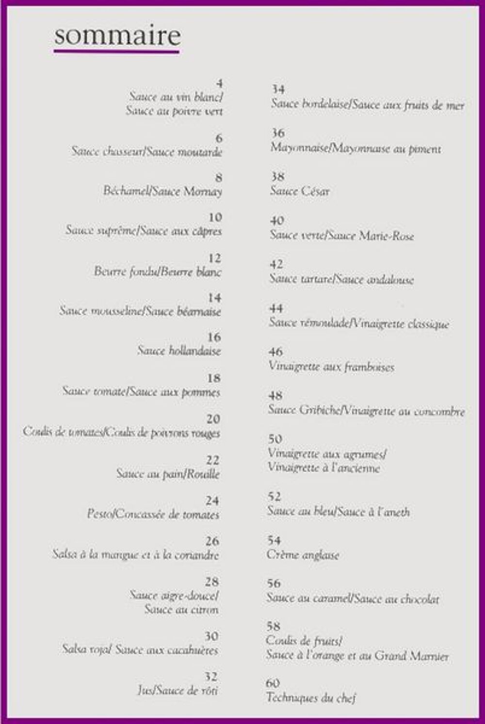 LE CORDON BLEU - LES SAUCES - CUISINE Livres et BD
