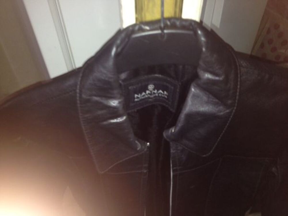 veste en cuir naf naf noire Vêtements