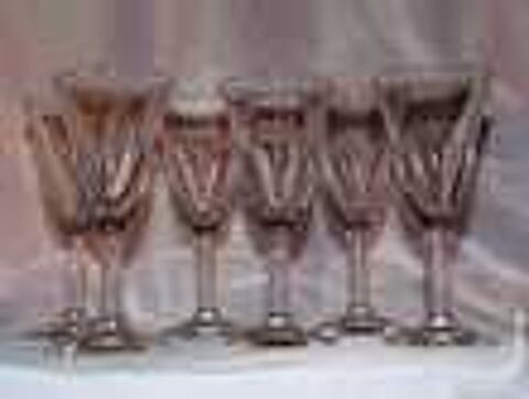 6 anciens verres &agrave; pied de bistrot vintage caf&eacute; Bourse des collections