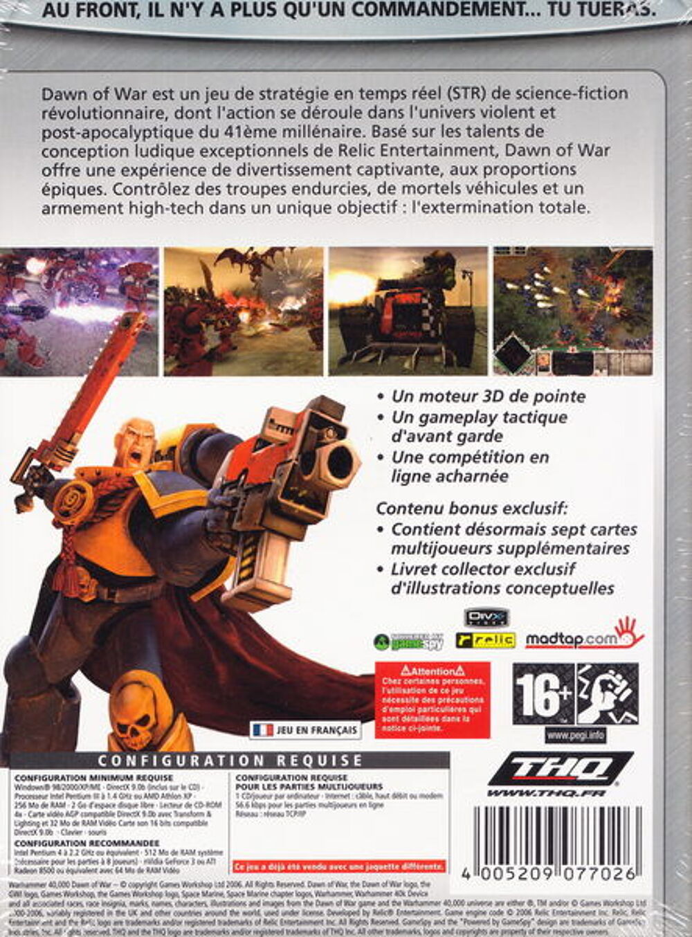 CD Jeu PC Warhammer 40.000 : Dawn of war NEUF blister
Consoles et jeux vidéos