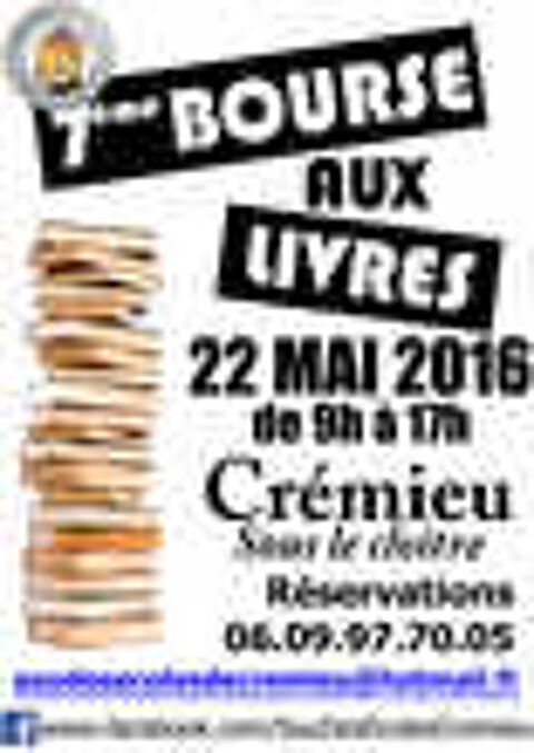 Bourse aux Livres Cr&eacute;mieu 22 mai 