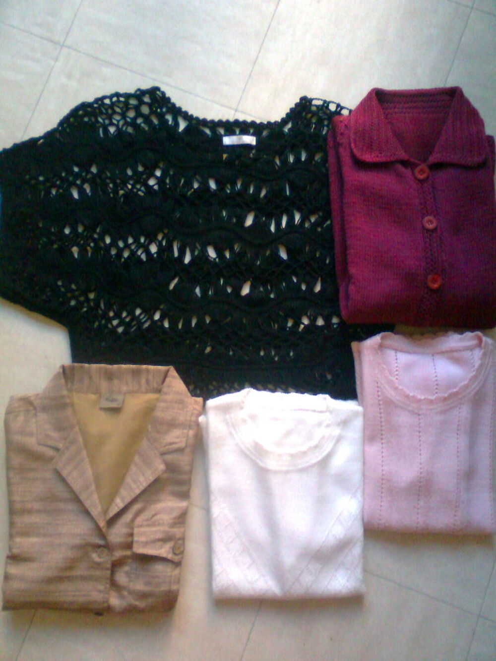 VESTE, 2 pulls, 1 pull ajour&eacute; - 40/42 - zoe Vêtements
