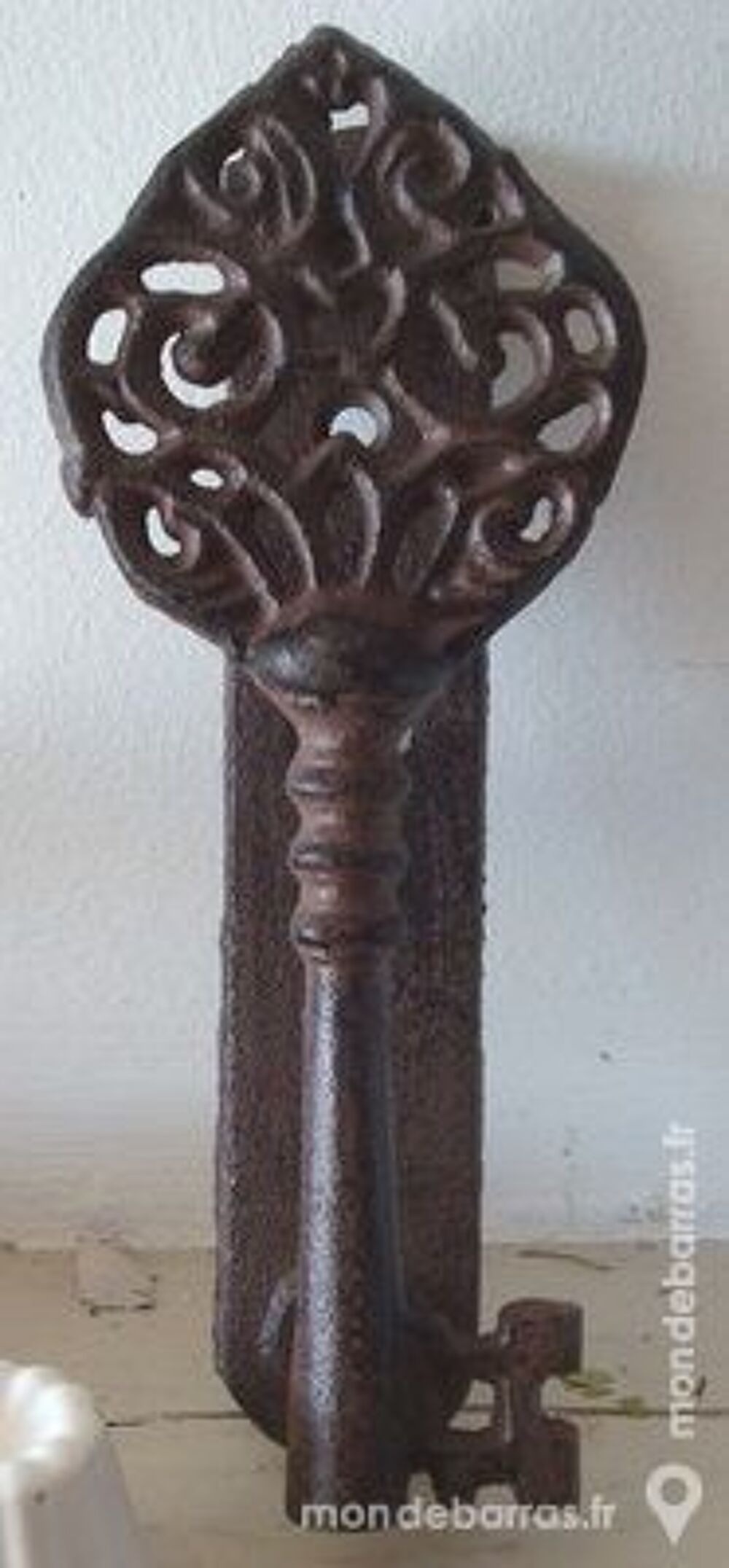 Heurtoir de porte en fonte motif cl&eacute;f Décoration