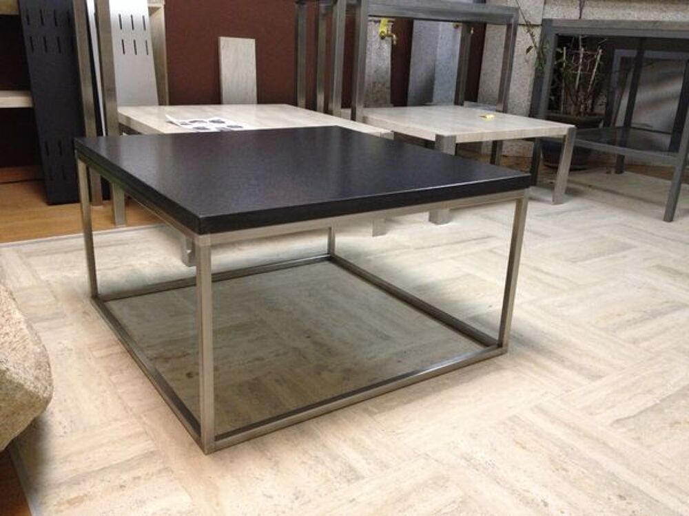 table basse granit et inox neuve Meubles