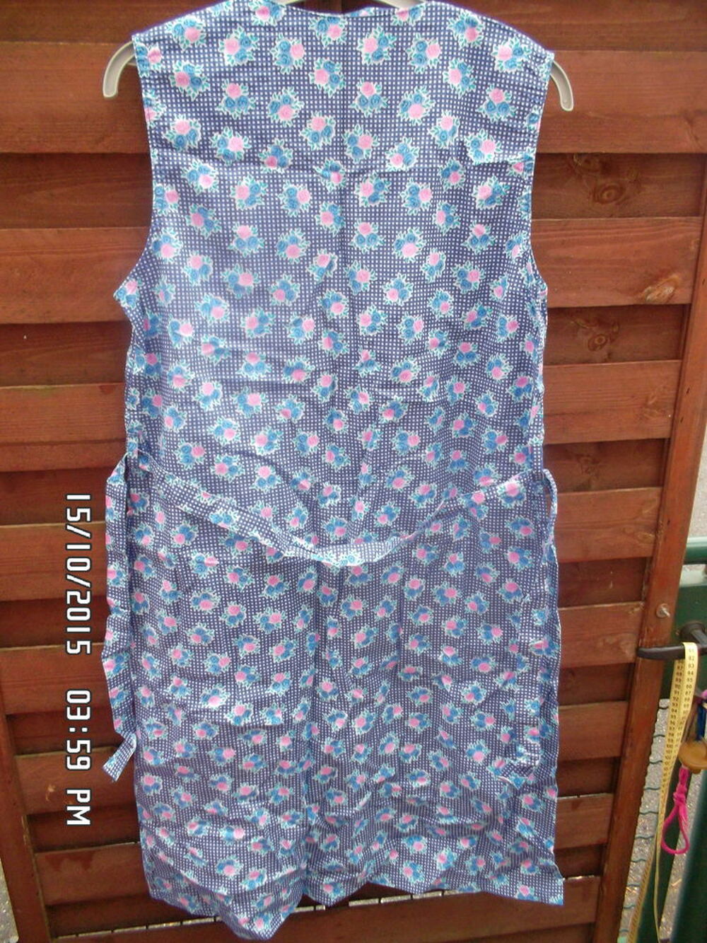 BLOUSE DE MENAGE BLEU A FLEURS*JUSTE 3E*KIKI60230 Vêtements