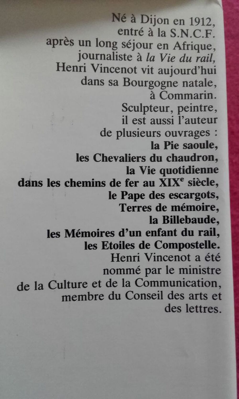 Livre de HENRI VINCENOT Livres et BD