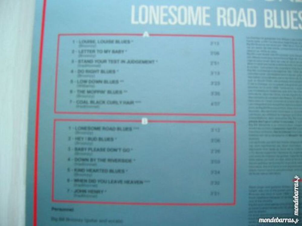 33 TOURS BIG BILL BROONZY Lonesome road blues CD et vinyles