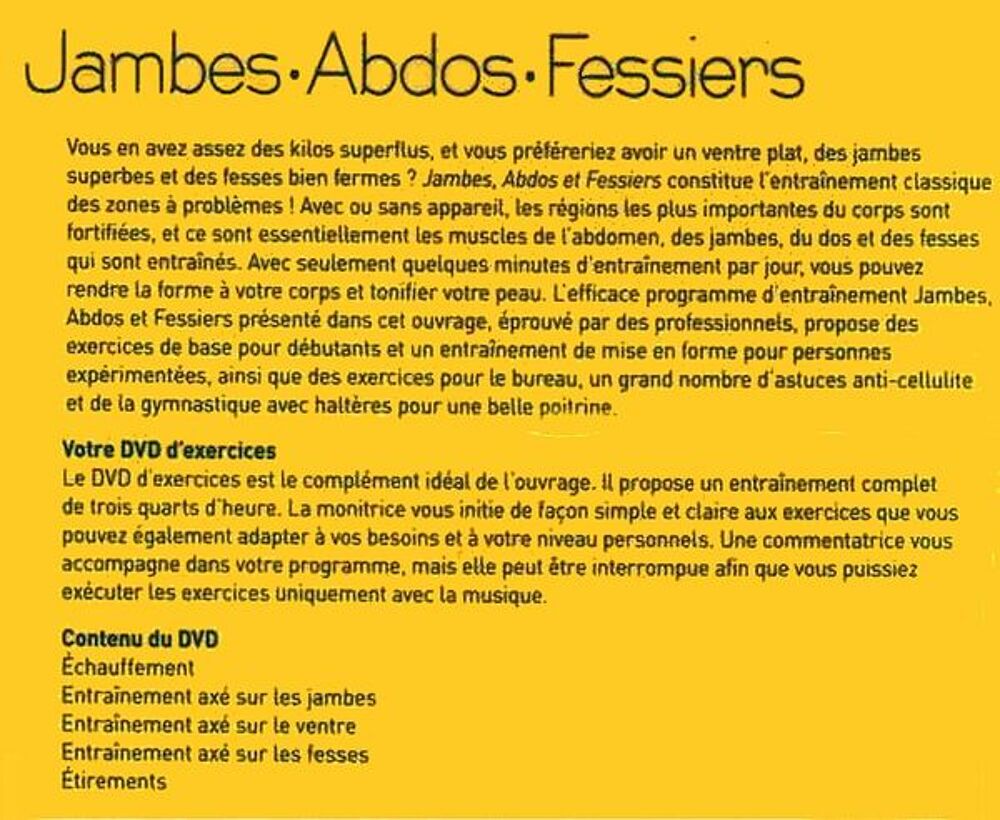 FITNESS - avec DVD d'exercices / les-livres-de-jac Livres et BD