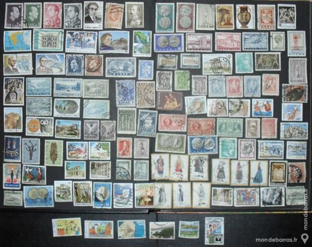 Lot de 120 timbres oblit&eacute;r&eacute;s de GRECE. 