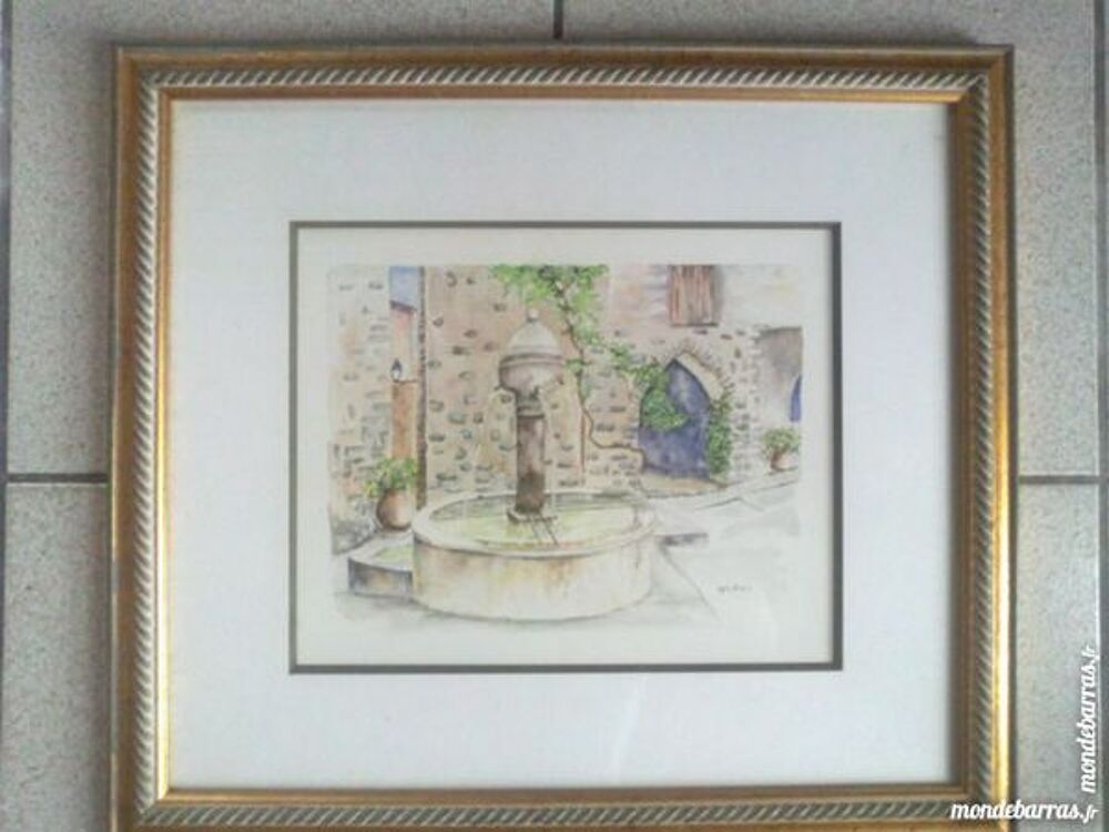 Aquarelle sign&eacute;e Décoration
