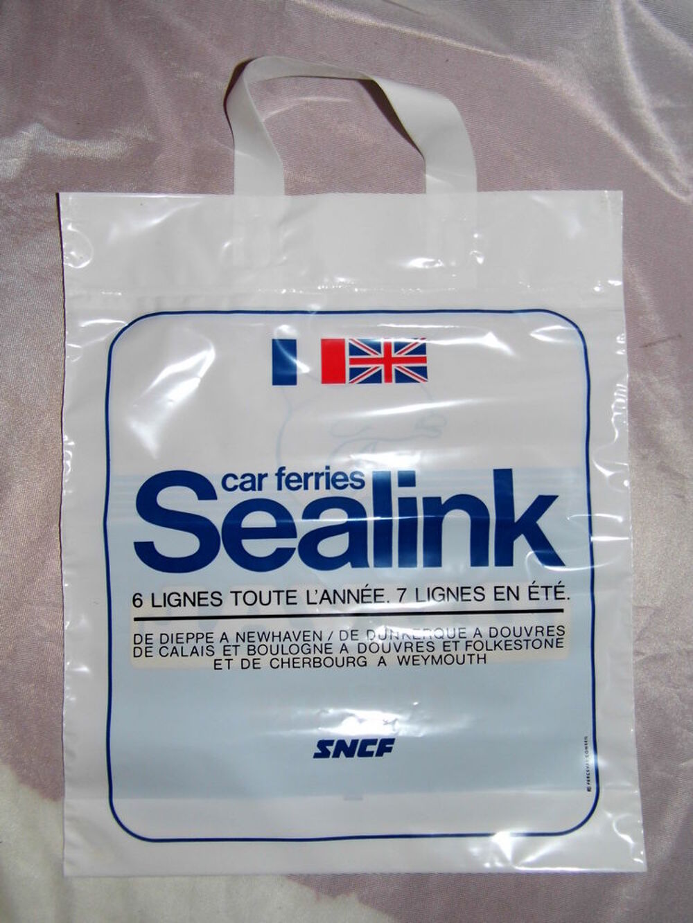 Ancien sac publicitaire PASTIS DUVAL SNCF SEALINK 