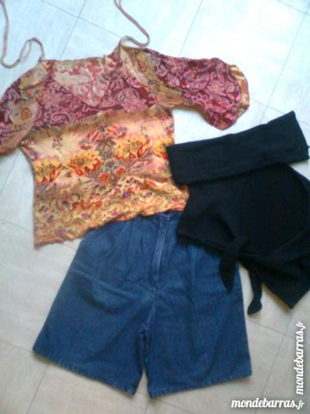 SHORT Jean , tunique courte, gilet - 38 - zoe Vêtements