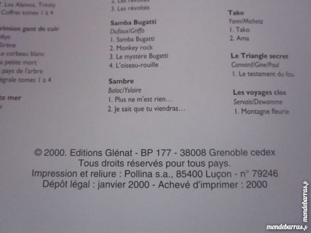 BD E O - LES REVOLTES Livres et BD