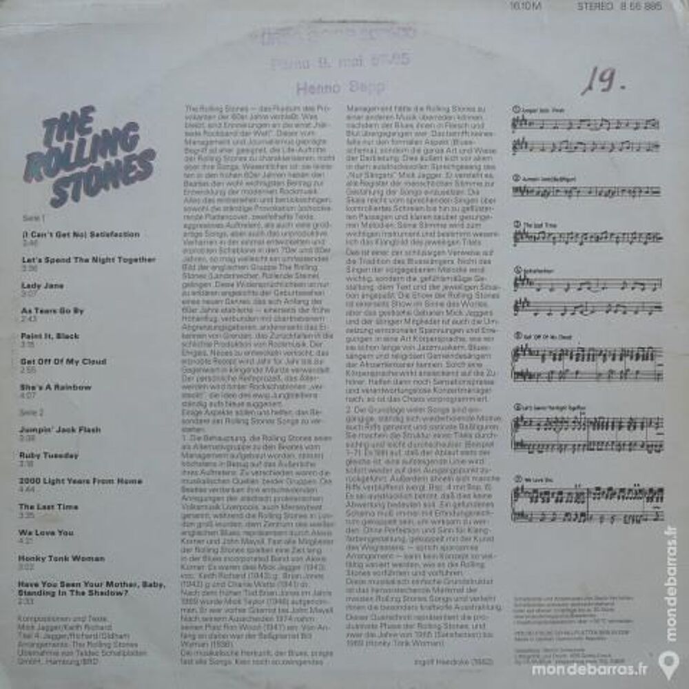 Rolling Stones &laquo; I can't get no &raquo; RDA CD et vinyles