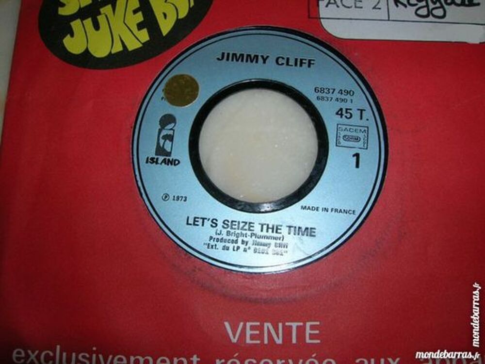 45 TOURS JIMMY CLIFF Let's seize the time - JUKEBOX CD et vinyles