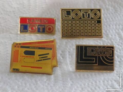 LOT DE 4 PINS LOTO 6 Attainville (95)