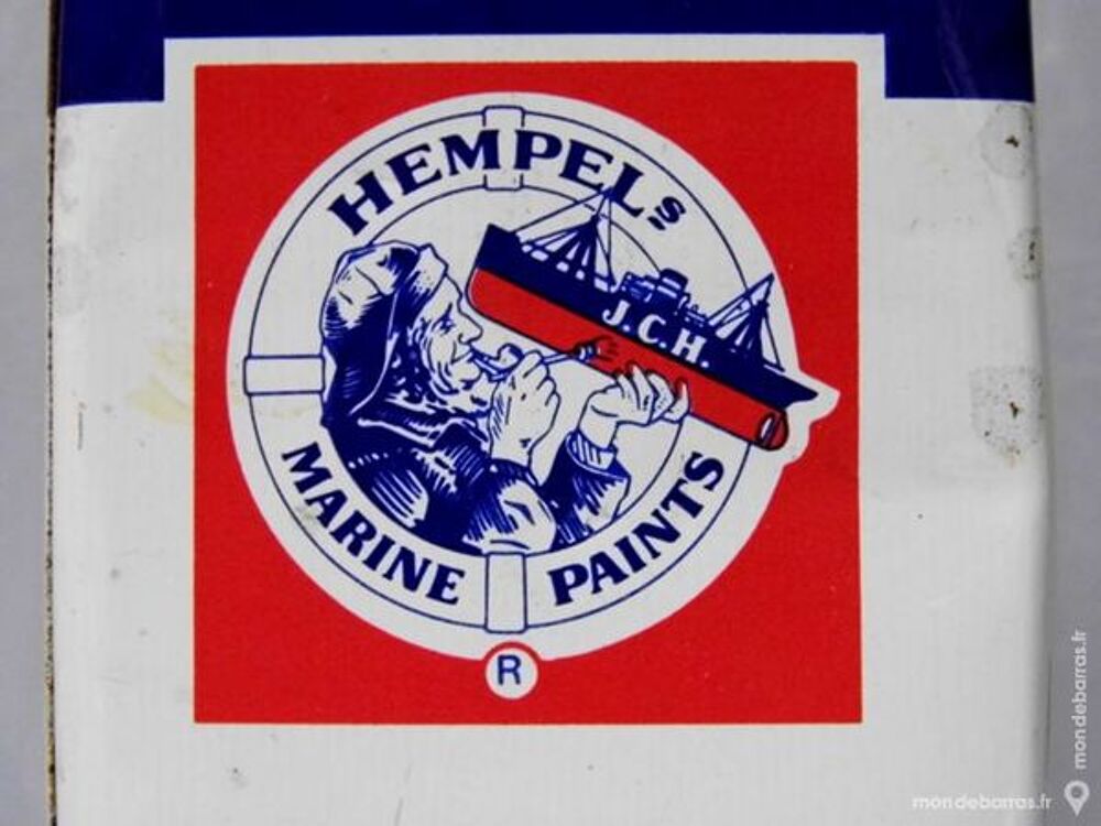Ancien bidon marine peinture HEMPEL vintage Décoration