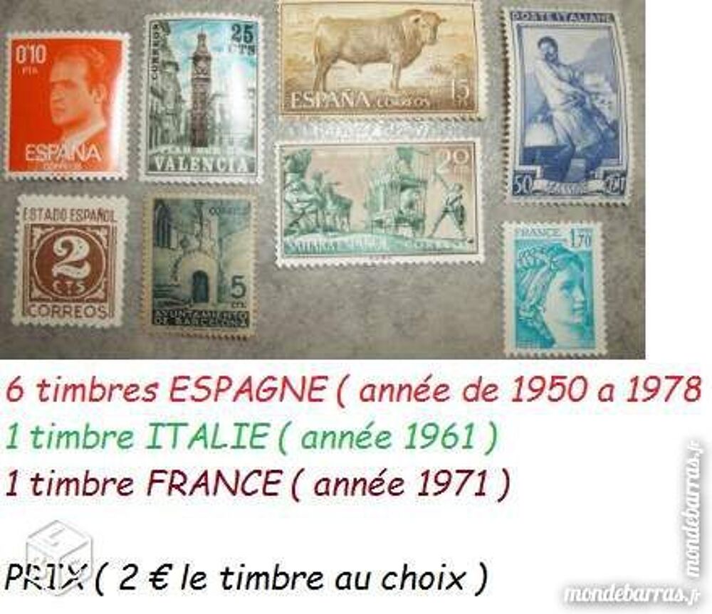 timbres anciens et piece 