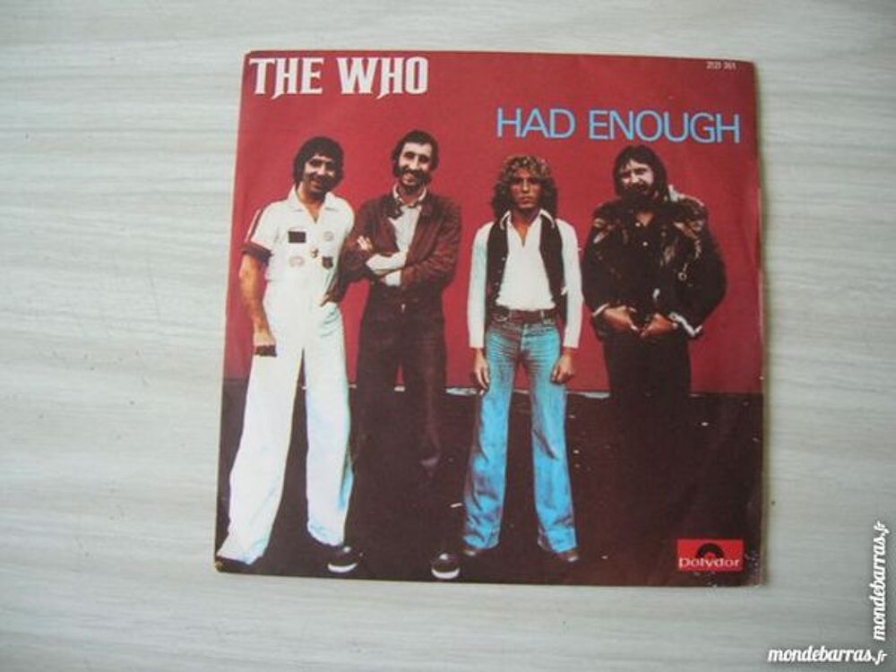 45 TOURS THE WHO Had enough/Who are you CD et vinyles