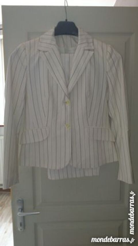 tailleur pantalon blanc rayures anthracite 25 Charmes (88)