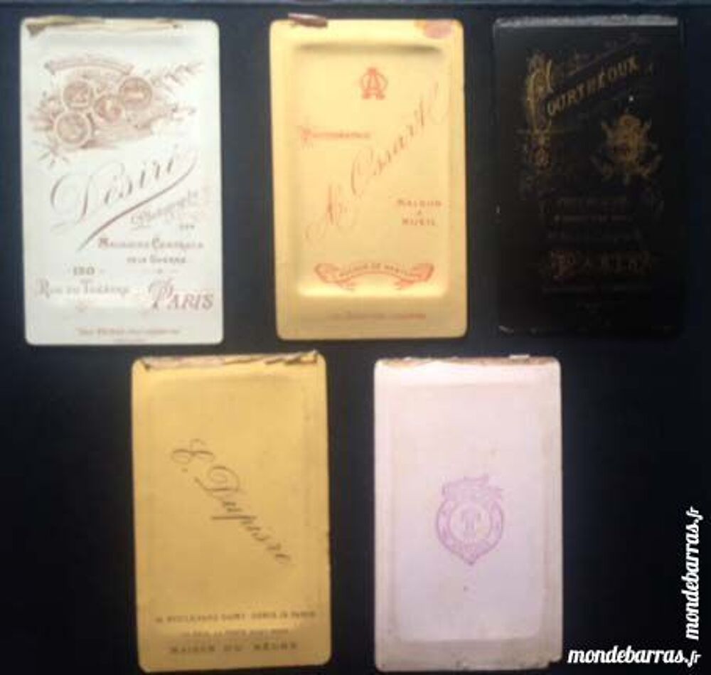 5 CDV de gar&ccedil;onnets 