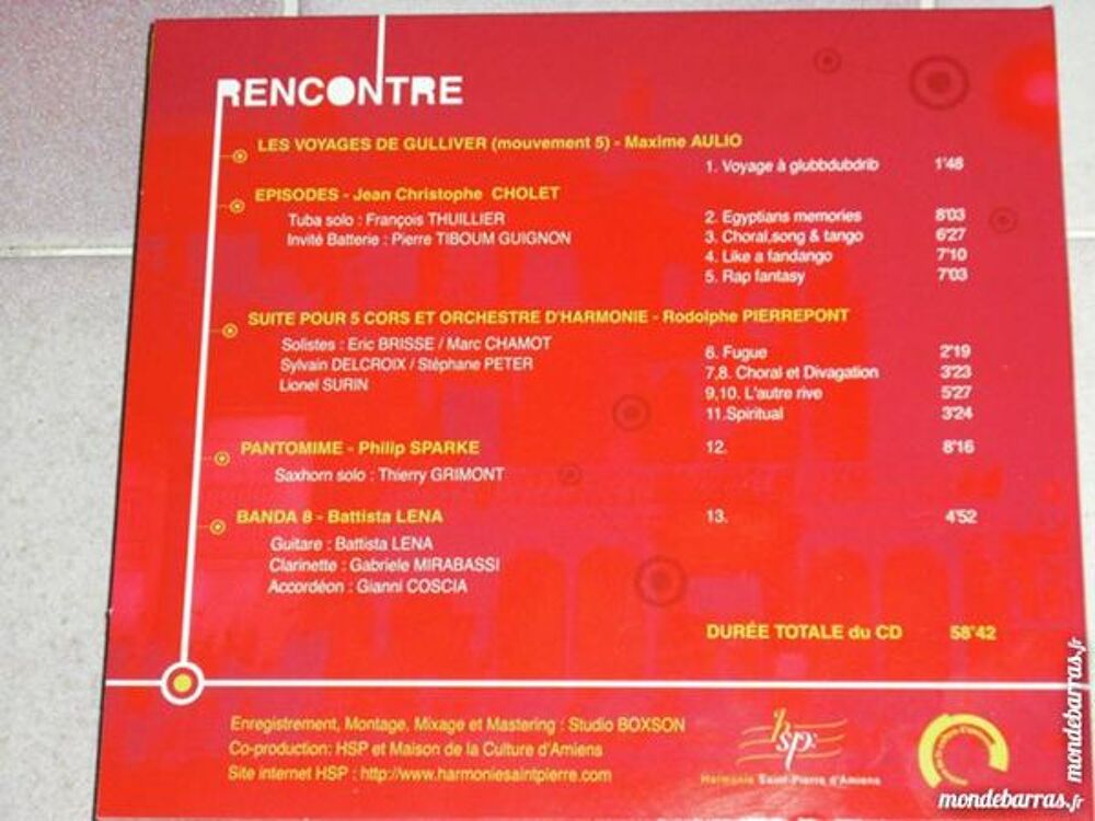 CD Harmonie St-Pierre d'Amiens CD et vinyles