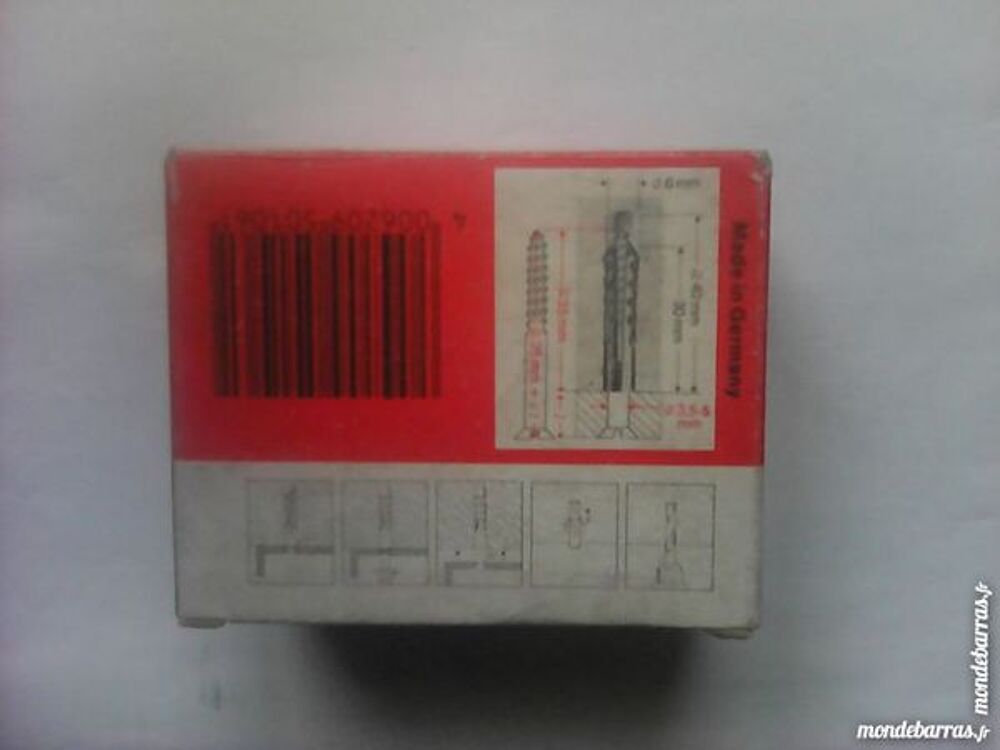 1 boite de 100 chevilles Fischer s6 Bricolage