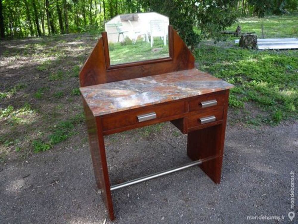 Coiffeuse art d&eacute;co,dessus marbre Pyr&eacute;n&eacute;en Meubles