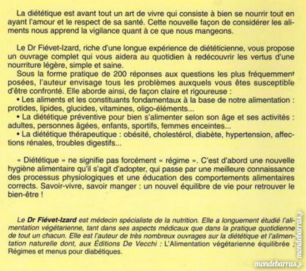 La di&eacute;t&eacute;tique en 200 questions Livres et BD