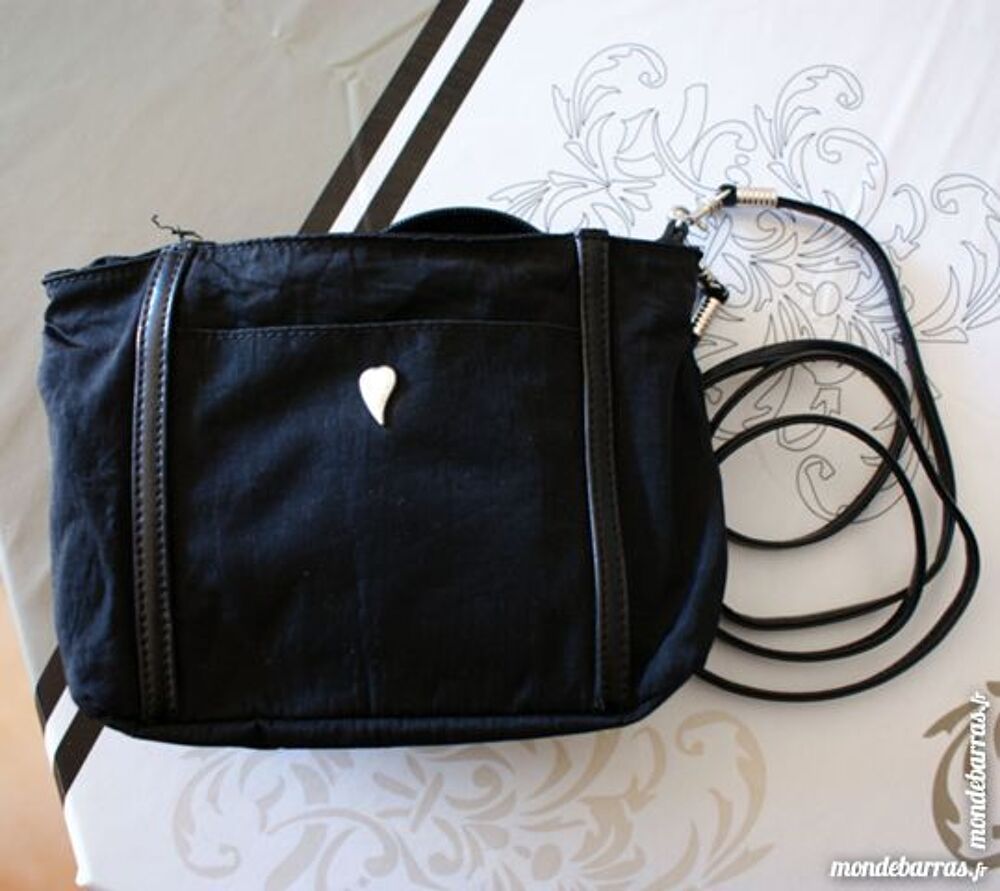 Petit sac noir en tissus Lancaster Maroquinerie