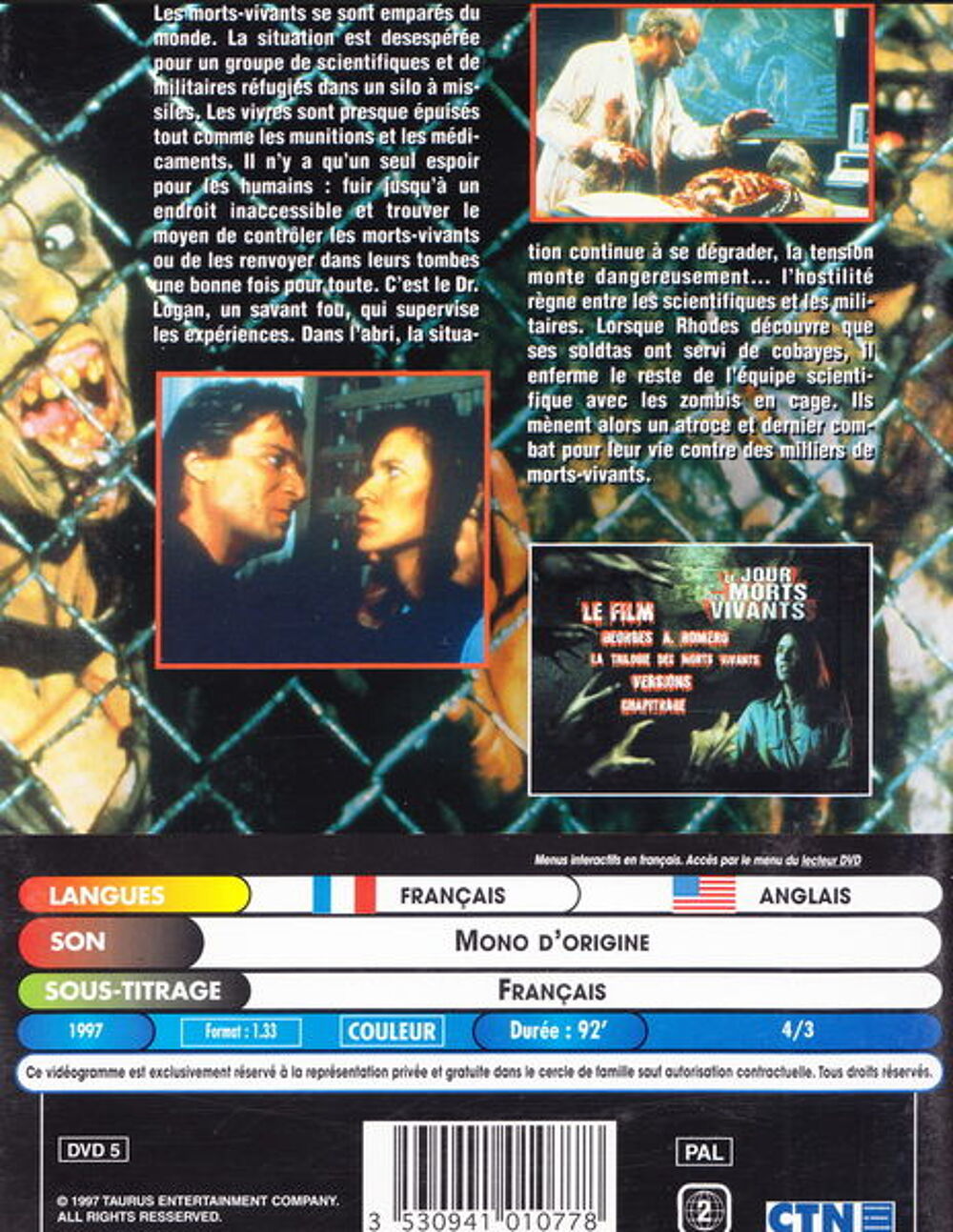 DVD Le Jour des morts vivants
DVD et blu-ray