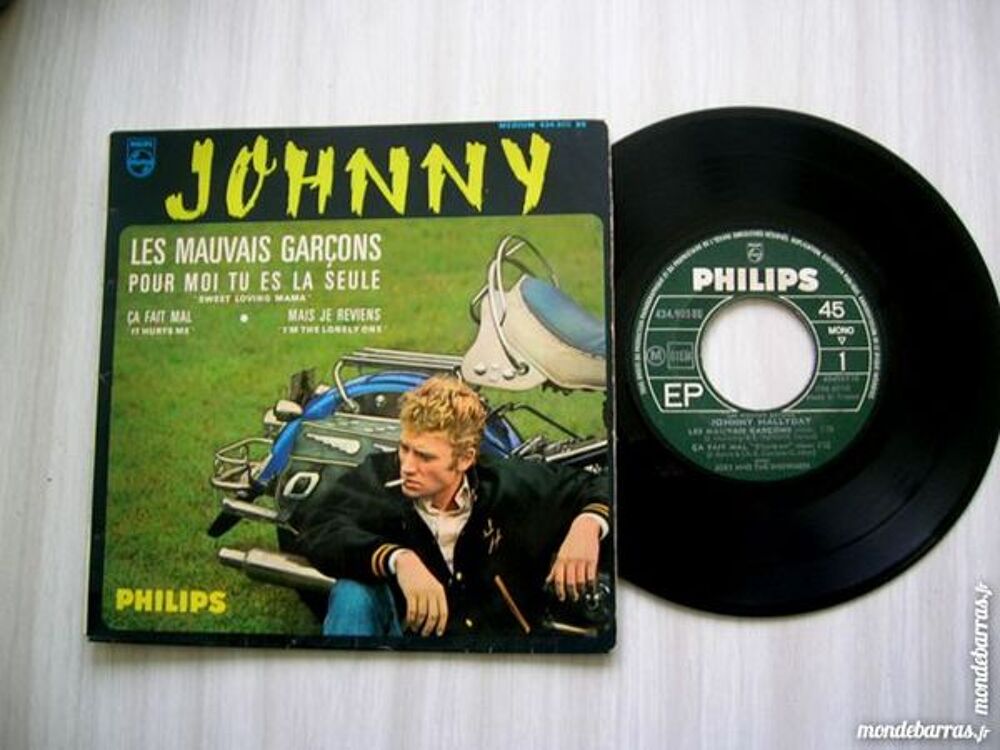 45 TOURS EP JOHNNY HALLYDAY Les mauvais gar&ccedil;ons CD et vinyles