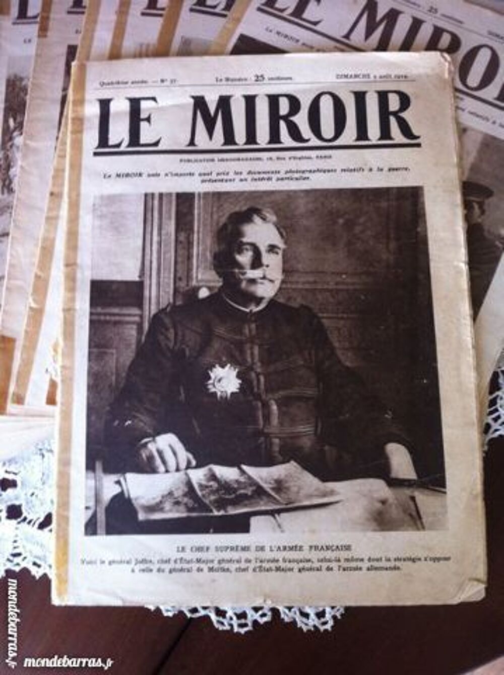 POUR COLLECTIONNEURS : JOURNAUX ANCIENS LE MIROIR 