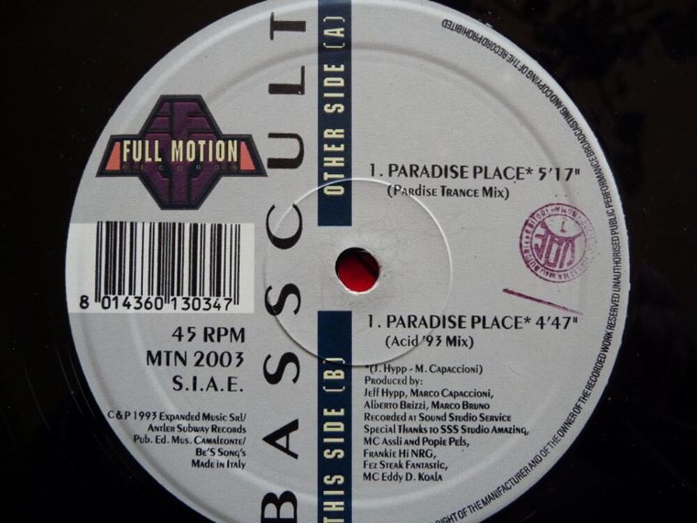 Vinyl BASSCULT Paradise Place CD et vinyles