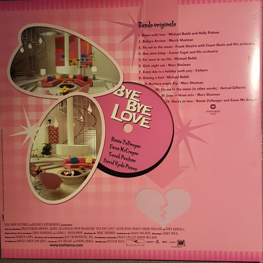 "Bye Bye Love" BO Vinyle 33 tours CD et vinyles