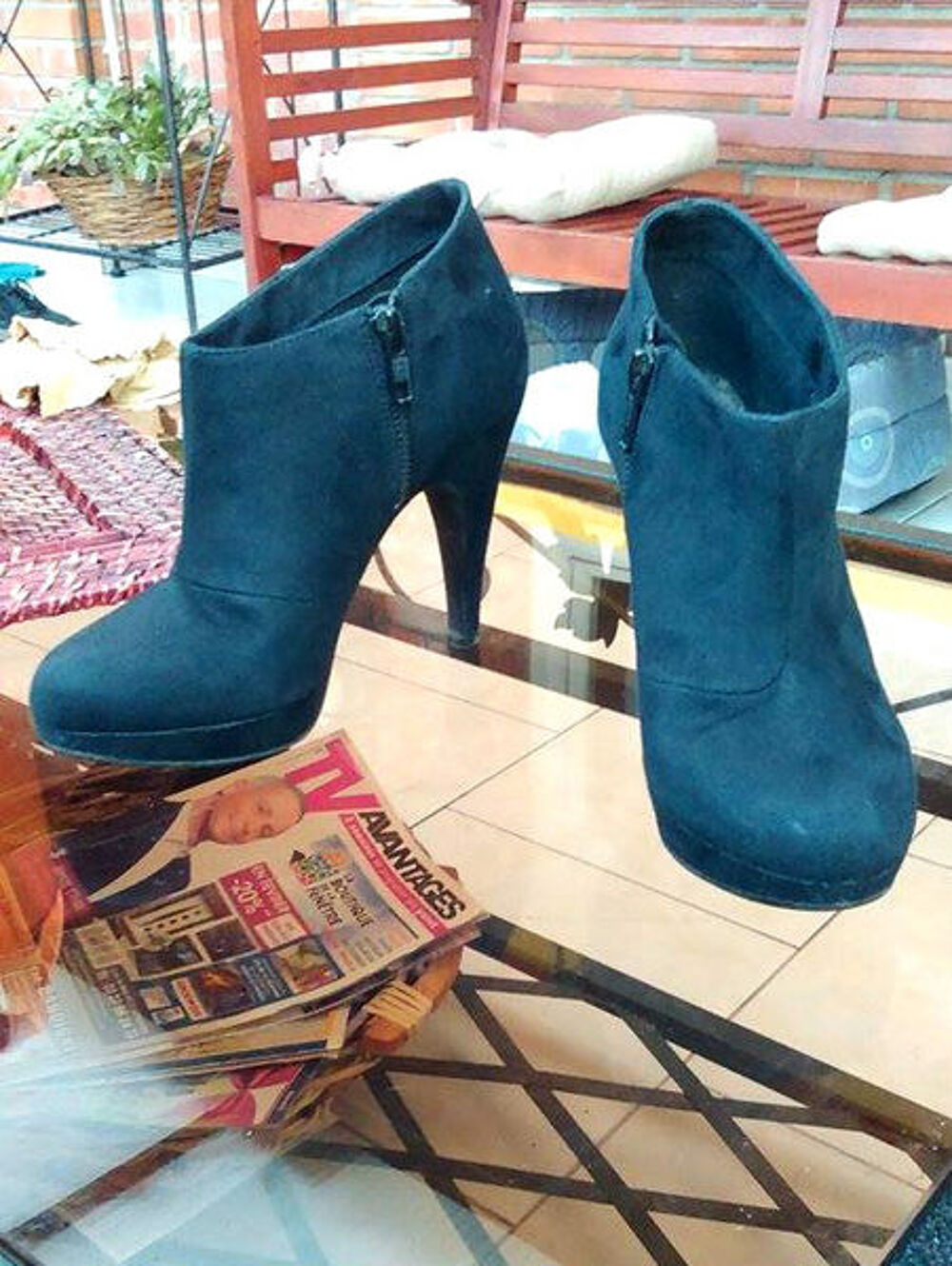 Bottines &agrave; Talons Noir Femme Taille 36 Chaussures