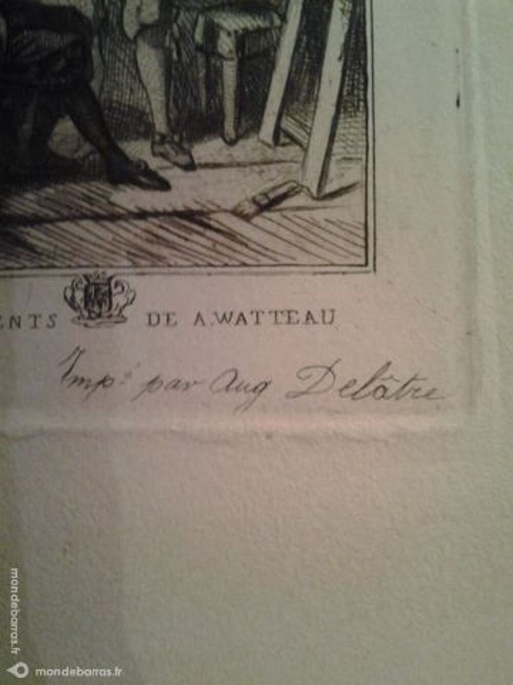Les derniers moments de Watteau - Gravure Décoration