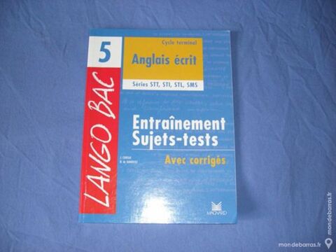 bac anglais ecrit avec corrigs 3 Laventie (62)