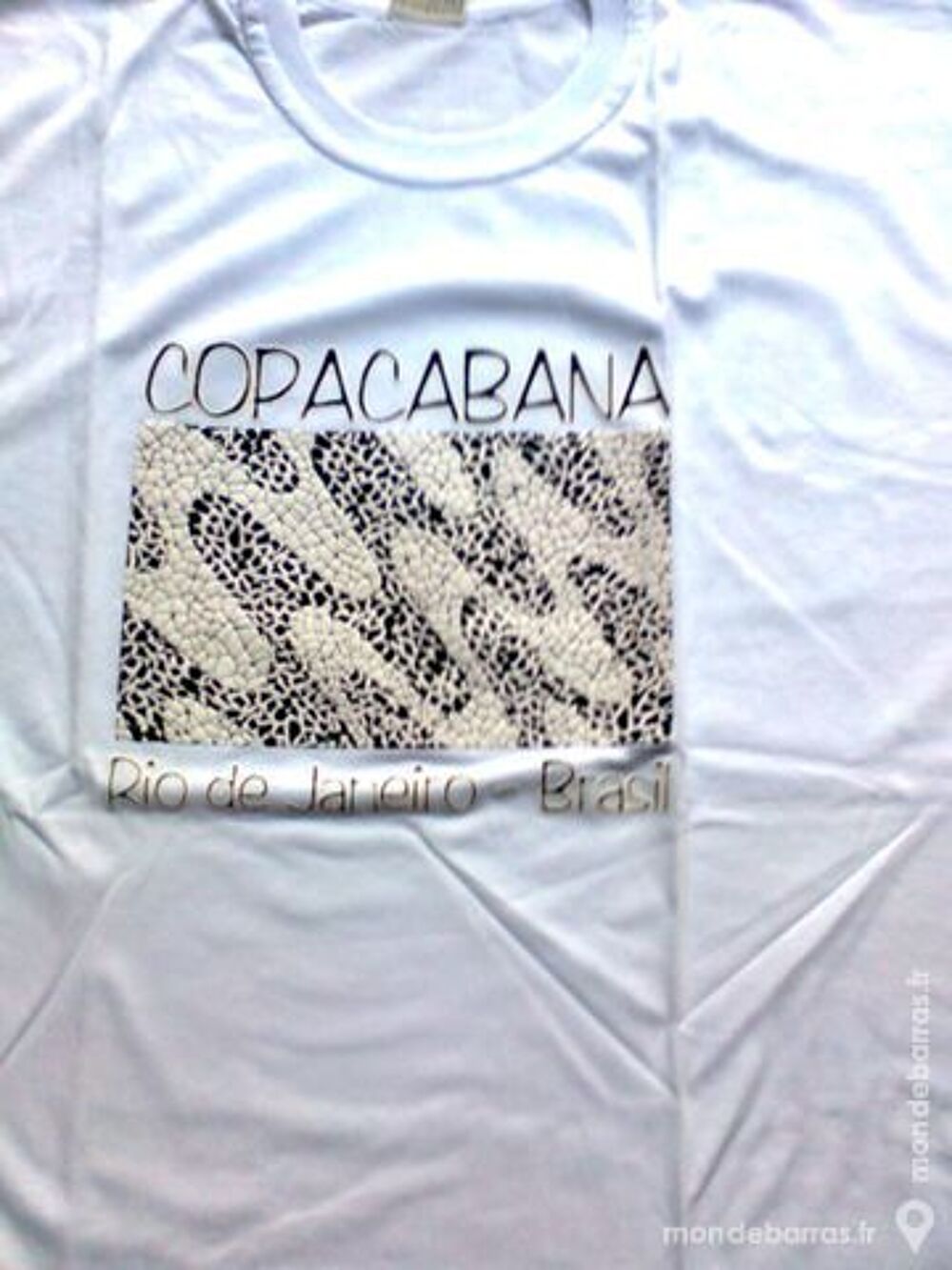 2 tee shirt blancs BRESIL - 52 -zoe Vêtements