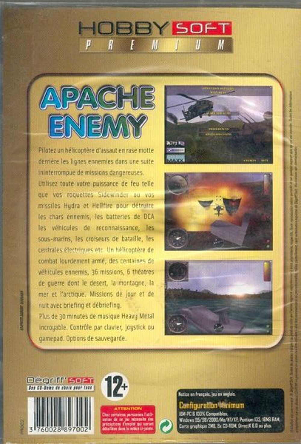 APACHE ENEMY pour PC -- 12 ans et + Consoles et jeux vidos