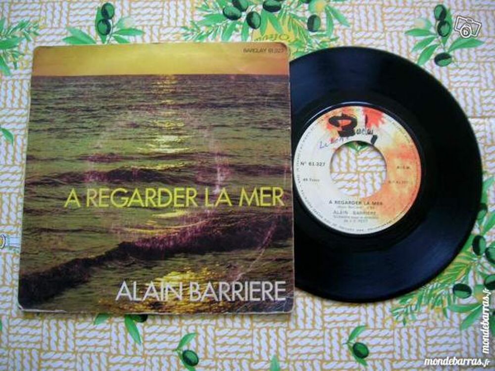 45 TOURS ALAIN BARRIERE A regarder la mer CD et vinyles