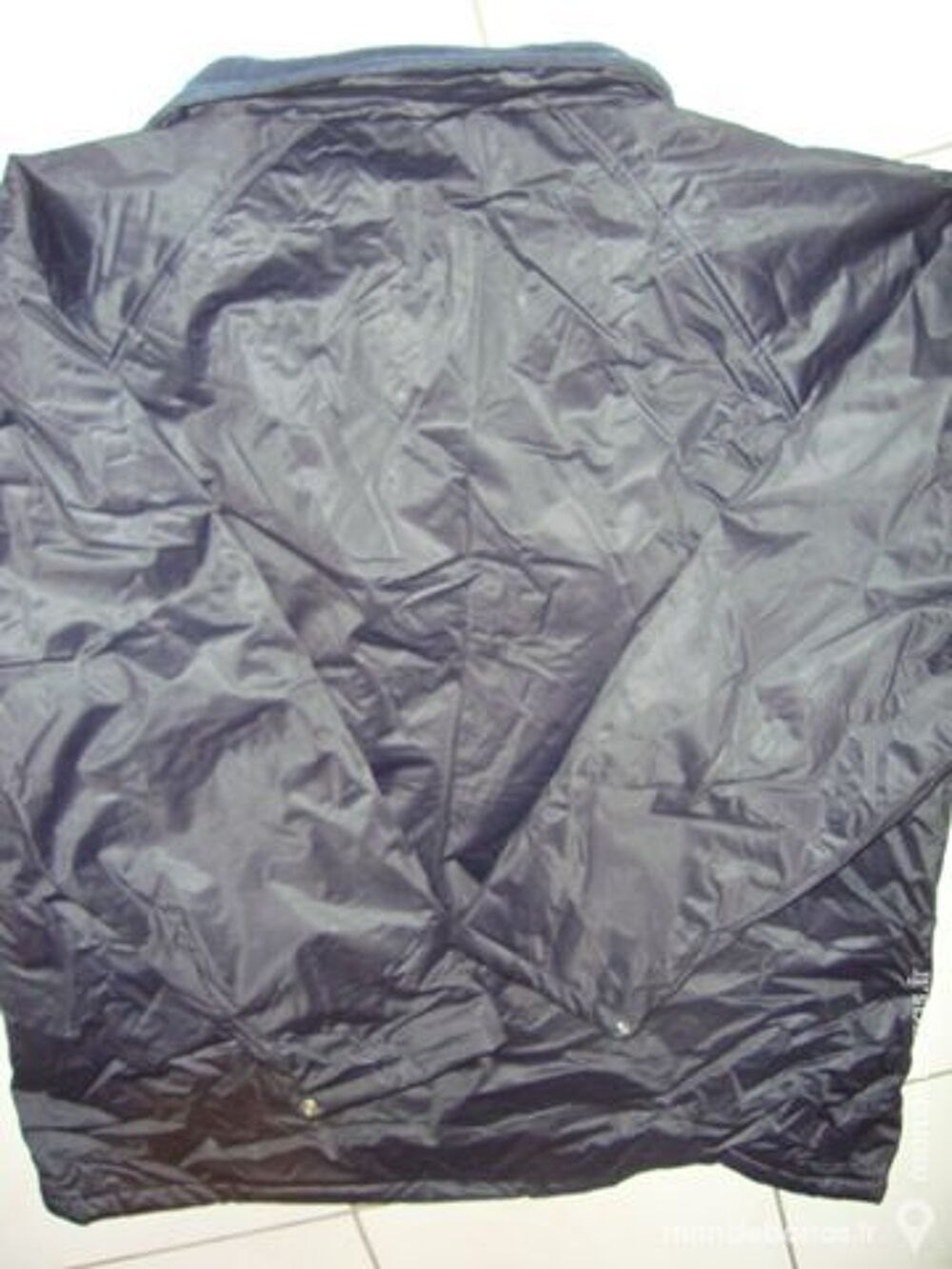 PARKA BLEU MARINE PVC T.XXL doublure chaude Vêtements