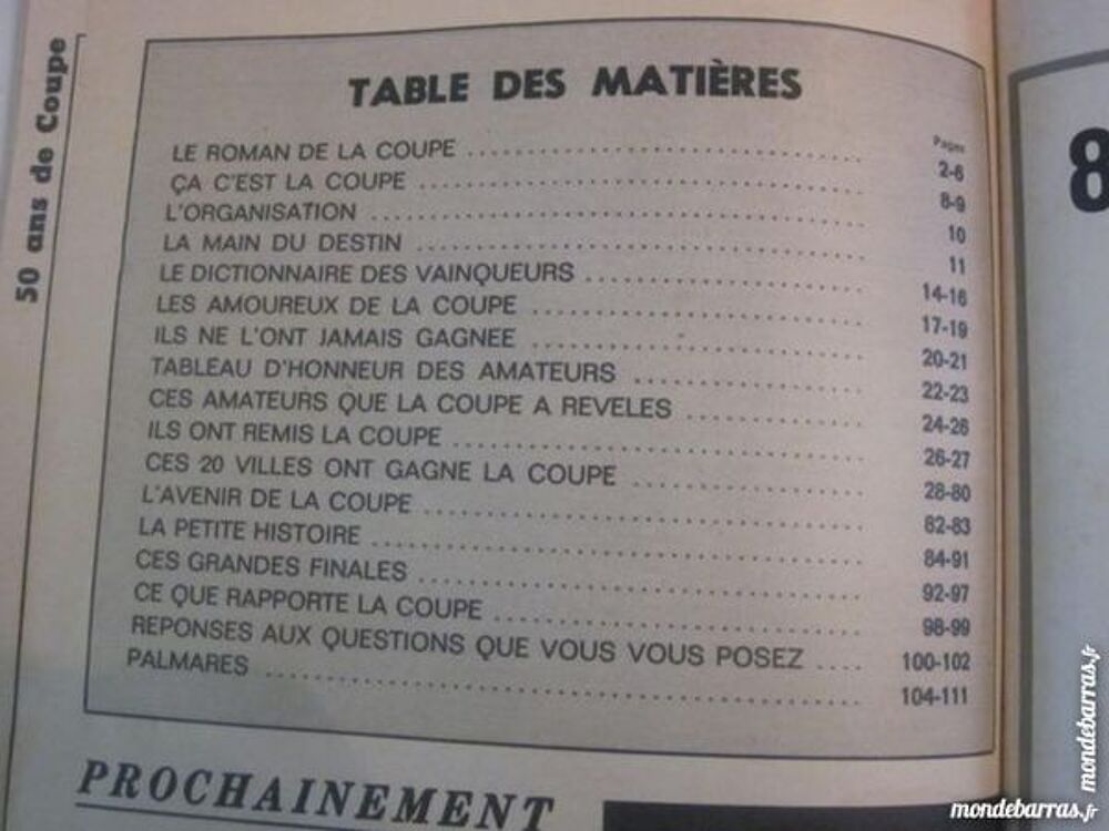 LES CAHIERS DE L'EQUIPE N&deg; 30 LA COUPE 50 ANS Livres et BD
