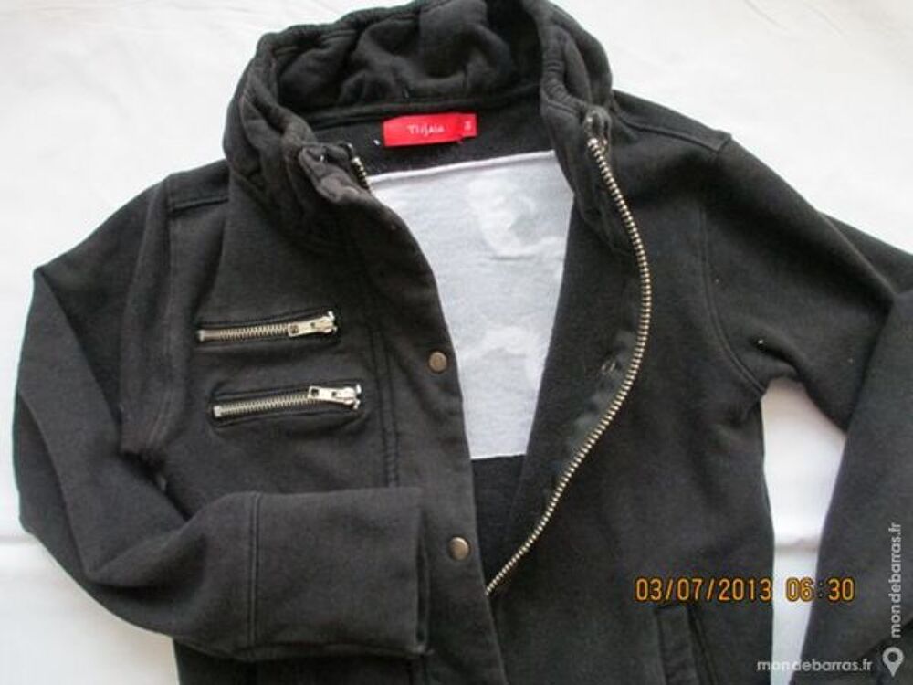 Fille 6 A gilet veste Tissaia noir Vtements enfants