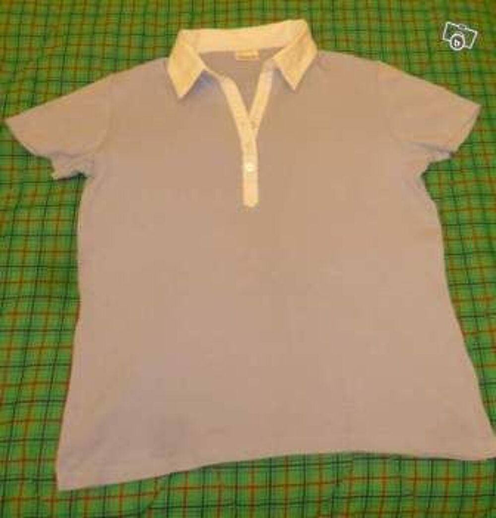 POLO "Damart" bleu ciel - 38 - femme Vêtements